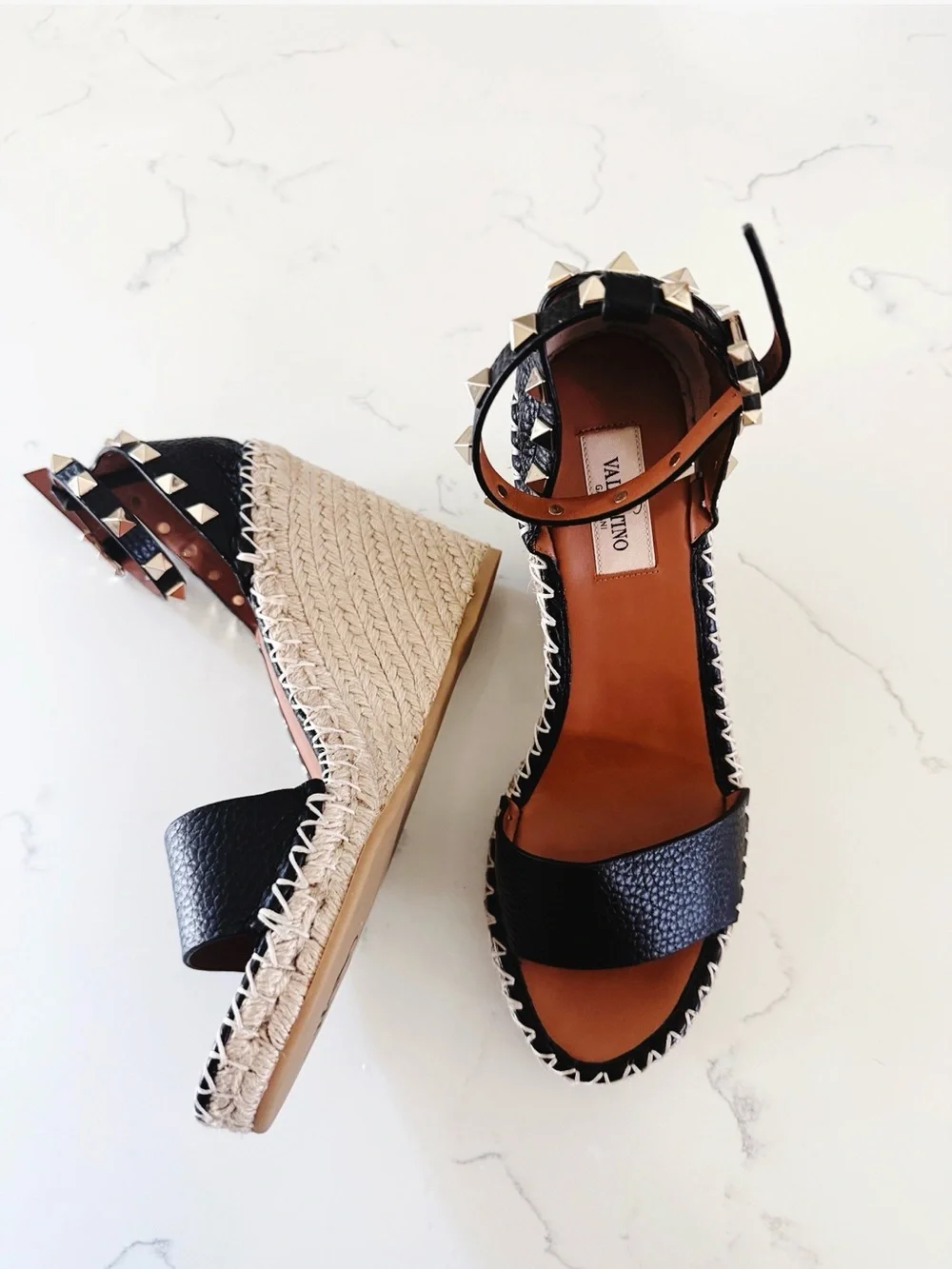 Valentino Garavani black leather
